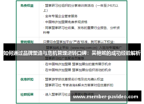 如何通过品牌塑造与危机管理逆转口碑：吴艳妮的成功经验解析